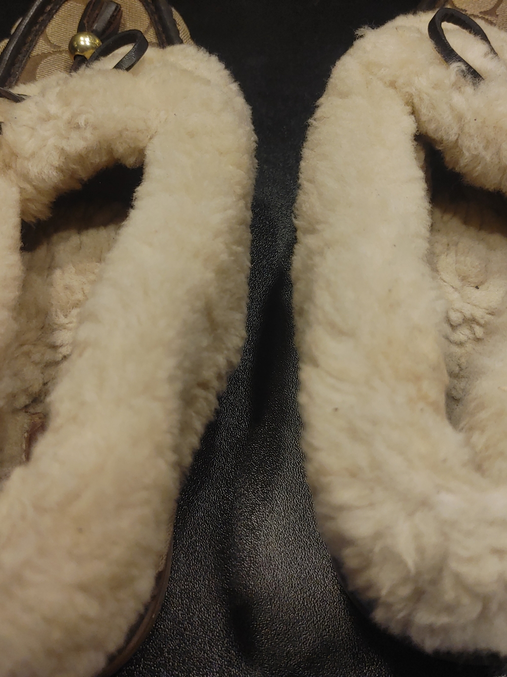 Coach Cream Shearling Lined Slide/Slipper Women's Size 10 - Picture 5 of 6